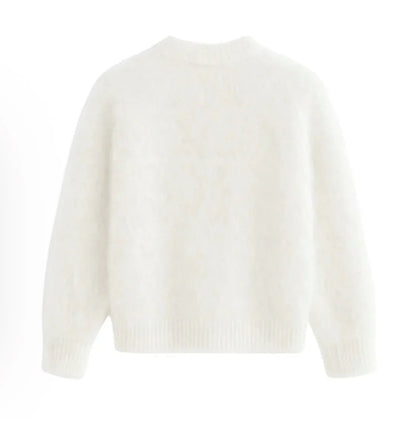 White mohair sweatshirt