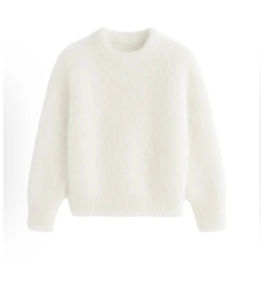 White mohair sweatshirt